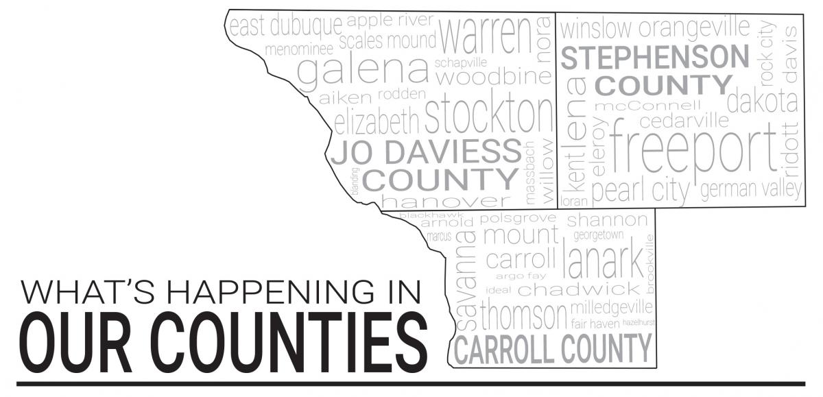 What's happening in our counties, stephenson, jo daviess and carroll county map
