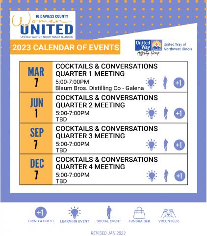 Women United Calendar of Events 2023